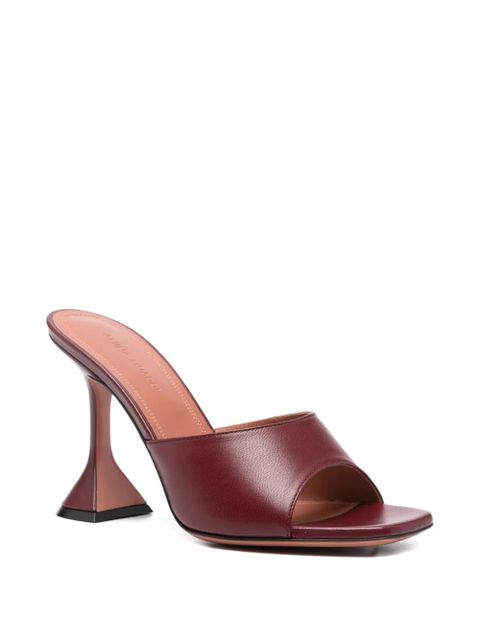 Amina Muaddi 95m Lupita square-toe sandals - Red