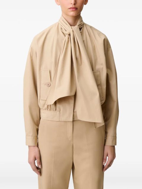 Claudie Pierlot bow -detail jacket - Neutrals