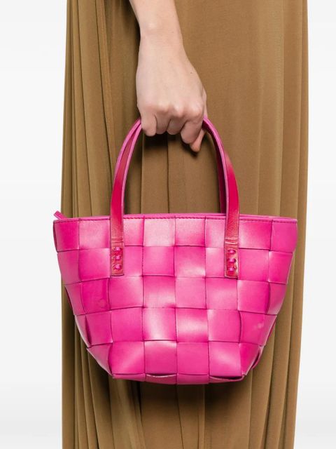 DRAGON DIFFUSION leather woven tote bag - Pink - zdjęcie produktu nr 2