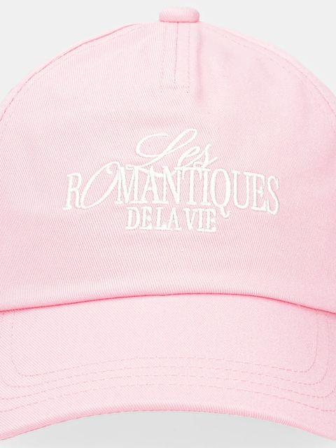 HUGO czapka z daszkiem bawełniana kolor różowy z aplikacją 50546591