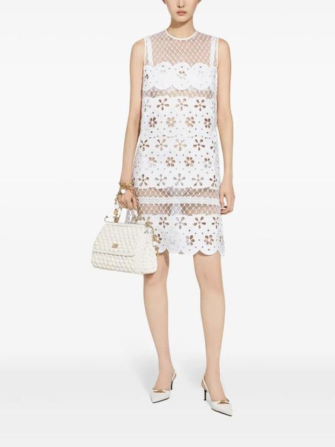 Dolce & Gabbana embroidered mesh minidress - White - zdjęcie produktu nr 2