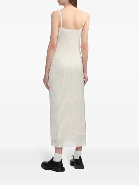 Self-Portrait rhinestone-embellished sleeveless maxi dress - Neutrals