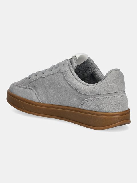 Tommy Hilfiger sneakersy zamszowe TH HERITAGE COURT SNEAKER SUEDE damskie kolor szary FW0FW09266