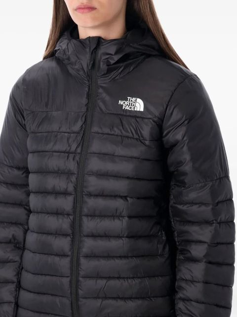The North Face hooded quilted coat - Black
