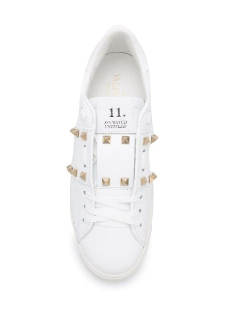 Valentino Garavani Rockstud Untitled leather sneakers - White