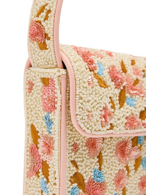STAUD Tommy beaded floral shoulder bag - Neutrals - zdjęcie produktu nr 2