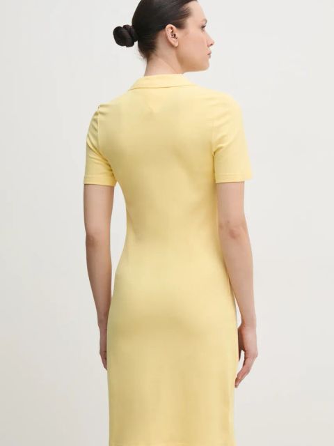 Tommy Hilfiger sukienka kolor żółty mini dopasowana WW0WW43228