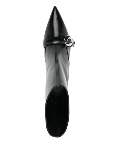 Coperni 70mm buckle-fastening pointed-toe boots - Black