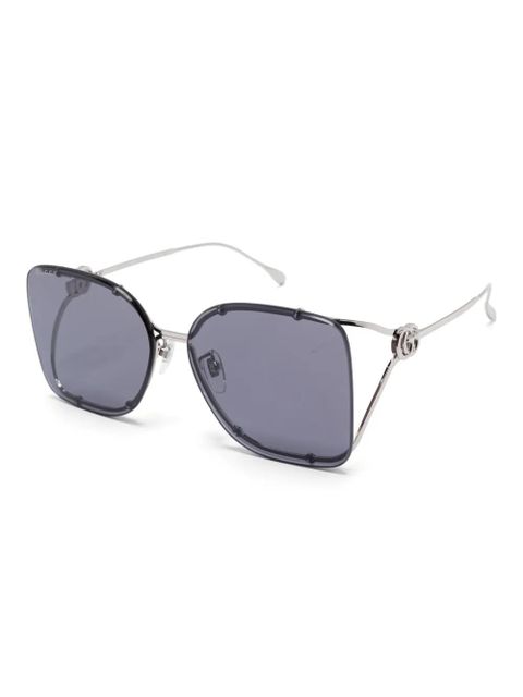 Gucci Eyewear oversize-frame sunglasses - Grey - zdjęcie produktu nr 2