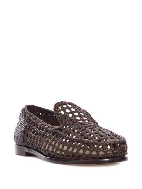 DRAGON DIFFUSION perforated-pattern loafers - Brown - zdjęcie produktu nr 2