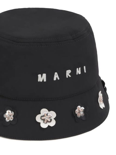 Marni logo bucket hat - Black - zdjęcie produktu nr 2