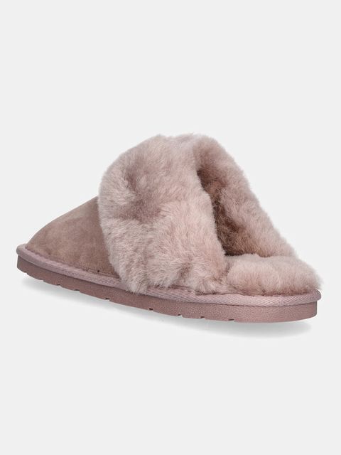 Answear.LAB kapcie zamszowe kolor różowy