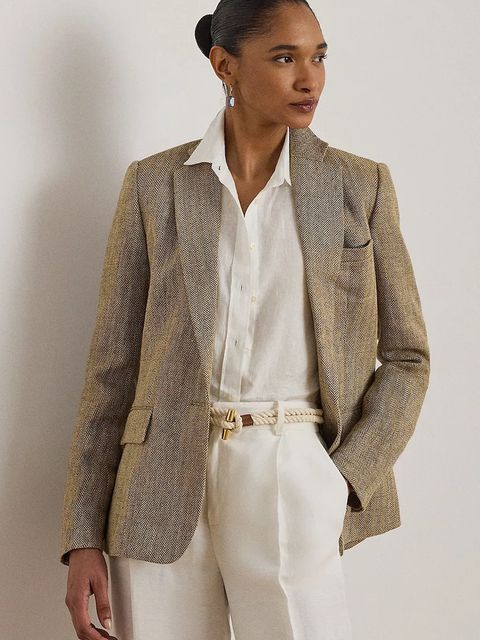 Lauren Ralph Lauren marynarka damska lniana - zdjęcie produktu nr 1