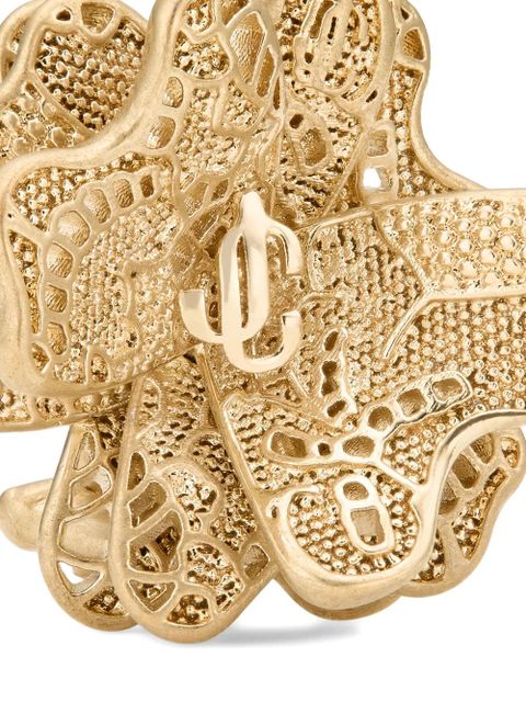 Jimmy Choo Lace Corsage Studs earrings - Gold - zdjęcie produktu nr 2