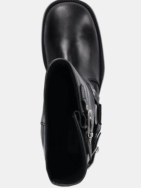 Steve Madden botki skórzane Blessing damskie kolor czarny na płaskim obcasie lekko ocieplone 11003172