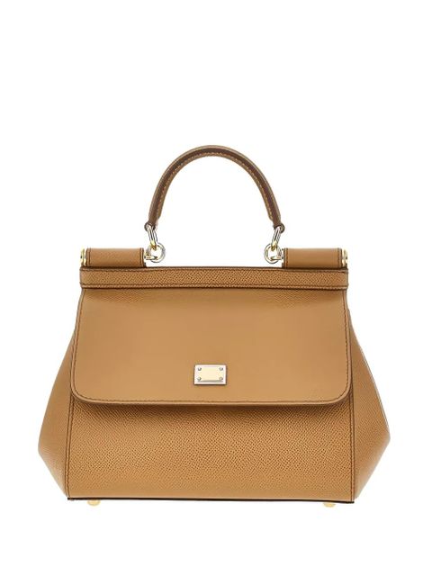 Dolce & Gabbana small Sicily grained leather tote bag - Neutrals - zdjęcie produktu nr 1