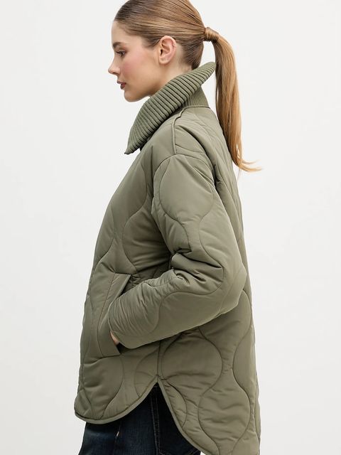 United Colors of Benetton kurtka kolor zielony zimowa 2R1VDN08J