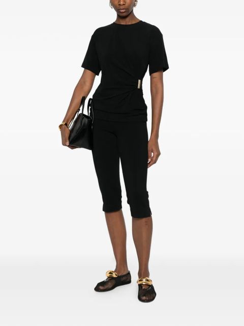 PINKO buckle draped T-shirt - Black - zdjęcie produktu nr 2