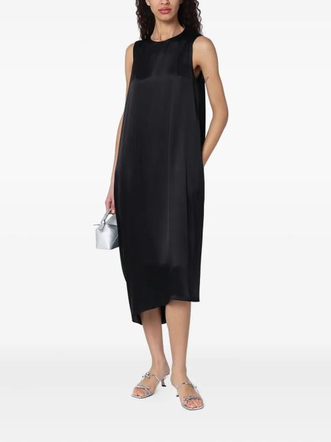 LOEWE draped satin dress - Black - zdjęcie produktu nr 2