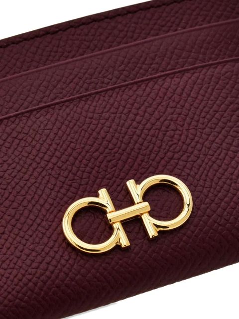 Ferragamo Gancini leather credit card holder