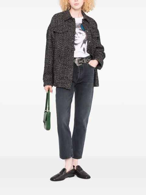 AGOLDE tapered-leg cropped jeans - Black - zdjęcie produktu nr 2