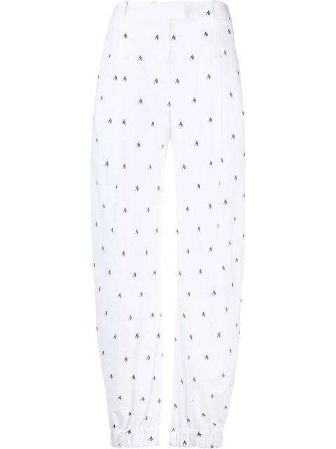 The Attico Rey logo-print wide-leg trousers - White - zdjęcie produktu nr 1