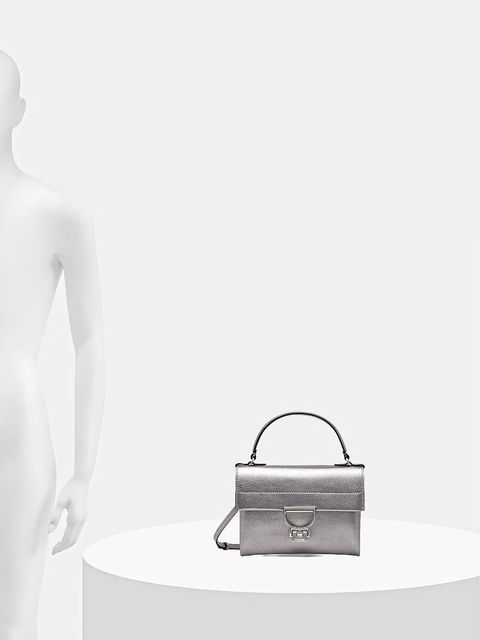 Coccinelle torebka skórzana Arlettis kolor srebrny E1 MD5 19 03 01