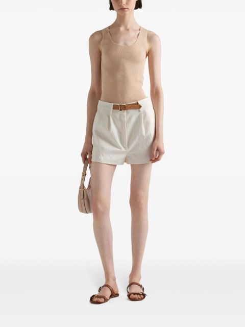 Prada cotton ribbed tank top - Neutrals