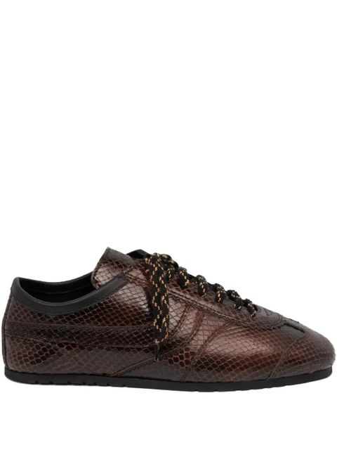 DRIES VAN NOTEN snakeskin leather sneakers - Brown - zdjęcie produktu nr 1