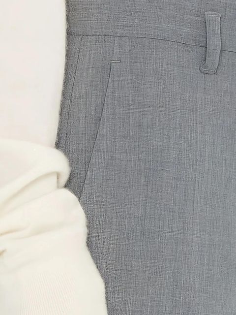 The Row wool zip trousers - Grey