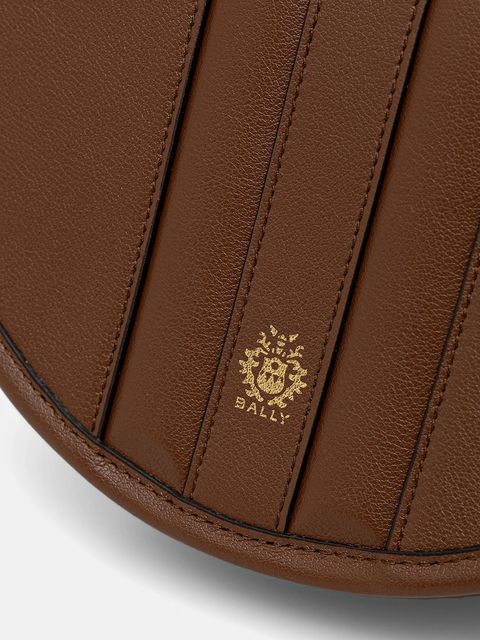 Bally torebka skórzana kolor brązowy WAM04A - zdjęcie produktu nr 2