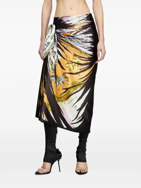 Diesel O-Pary midi skirt - Blue