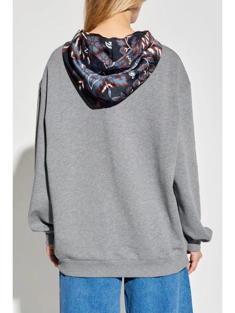 ETRO contasting-hood cotton hoodie - Grey