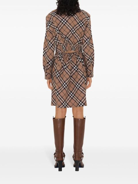 Burberry checked shirt dress - Brown