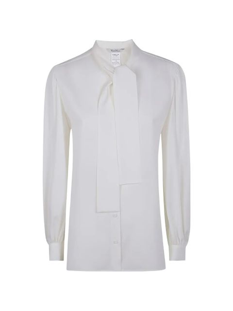 Max Mara Melania tie-neck shirt - White - zdjęcie produktu nr 1