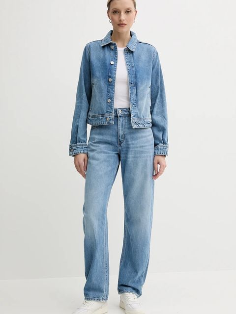 BOSS kurtka jeansowa kolor niebieski przejściowa 50538612 - zdjęcie produktu nr 2