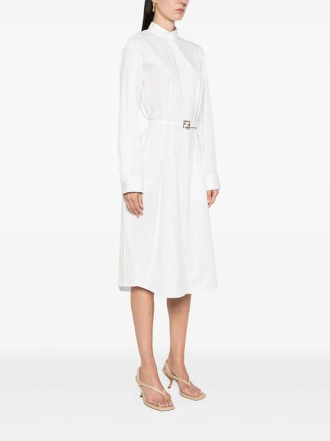 FENDI belted shirt dress - White