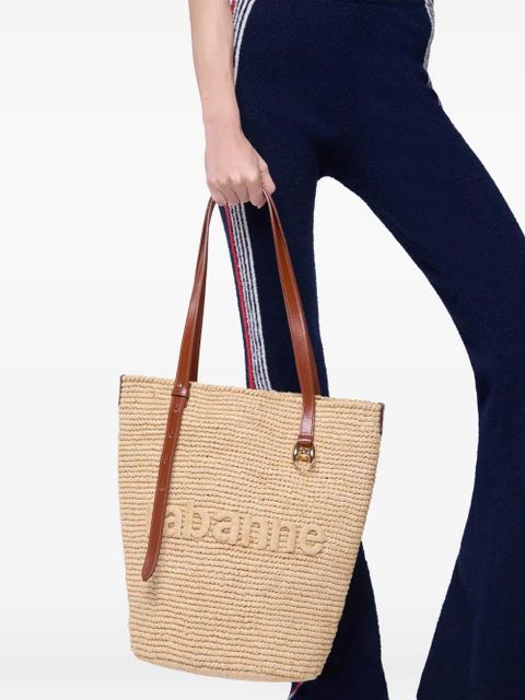 Rabanne woven raffia tote bag - Neutrals - zdjęcie produktu nr 1