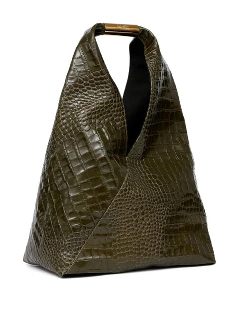 MM6 Maison Margiela crocodile-embossed shoulder bag - Green - zdjęcie produktu nr 2