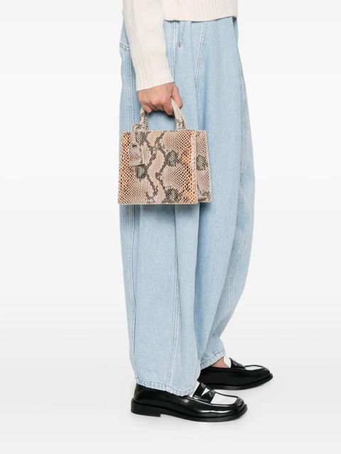 MC2 Saint Barth snake effect top handle tote bag - Neutrals