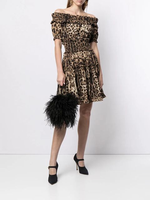 Dolce & Gabbana leopard-print short dress - Brown - zdjęcie produktu nr 2