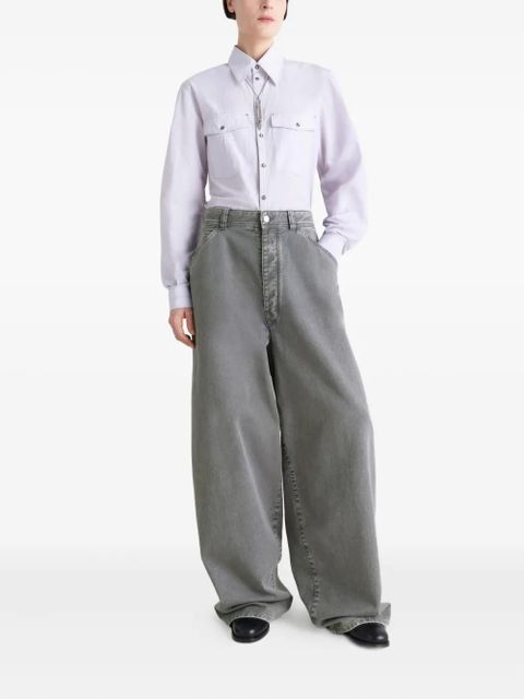 LEMAIRE snow-wash tapered trousers - Grey - zdjęcie produktu nr 2