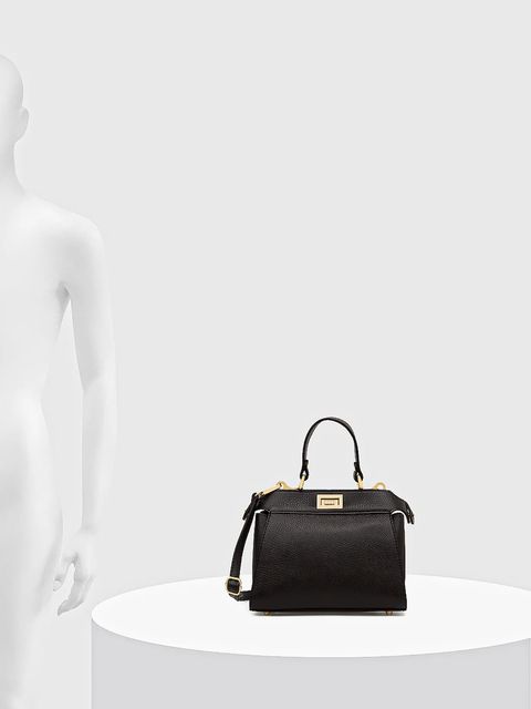 Answear.LAB torebka skórzana kolor brązowy