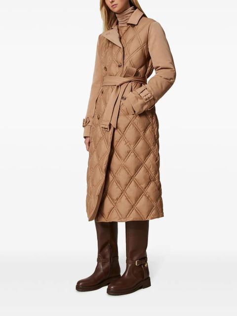 TWINSET double-breasted quilted puffer jacket - Neutrals