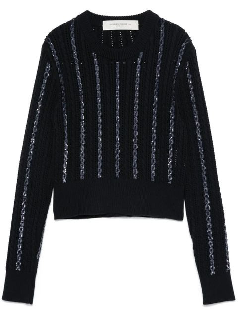 Golden Goose sequin-detailing sweater - Blue - zdjęcie produktu nr 1