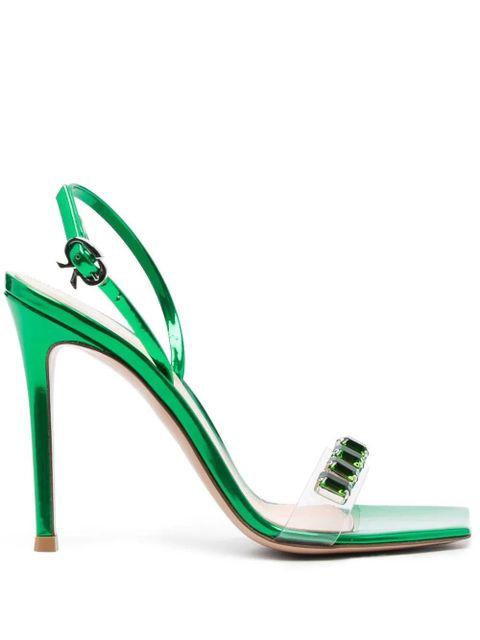 Gianvito Rossi Ribbon Candy 105mm sandals - Green - zdjęcie produktu nr 1