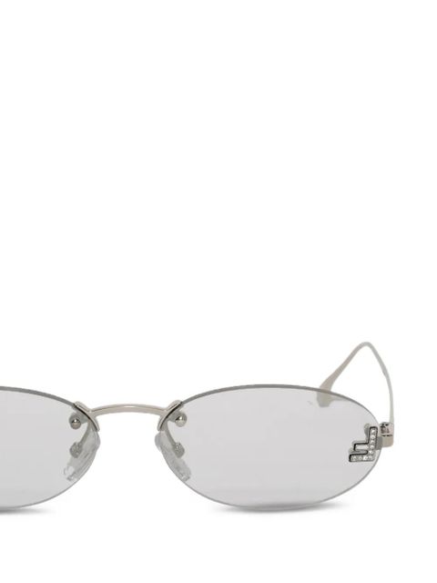 FENDI crystal oval sunglasses - Grey - zdjęcie produktu nr 2