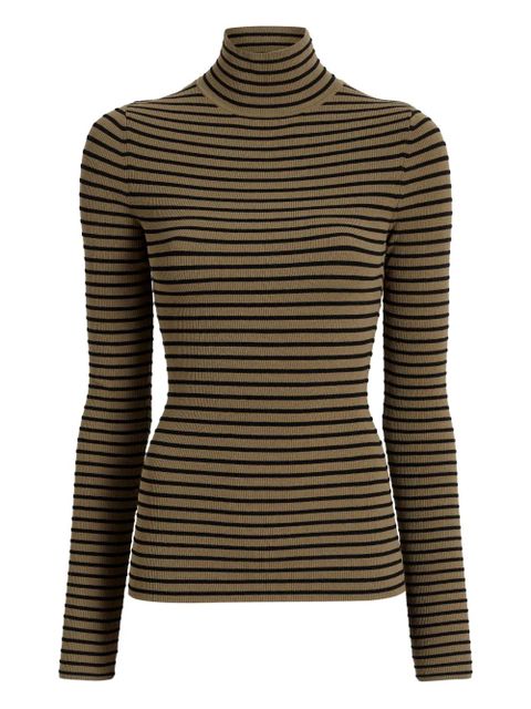 Proenza Schouler Didi striped turtleneck top - Green - zdjęcie produktu nr 1