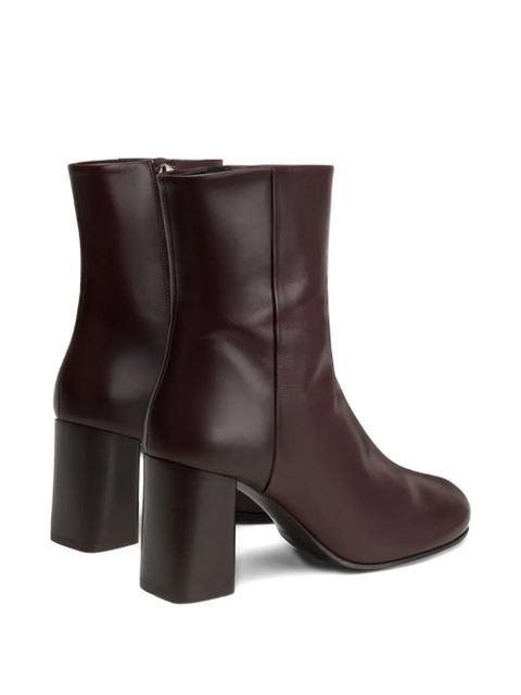 LEMAIRE Anatomic block-heel round-toe boots - Brown