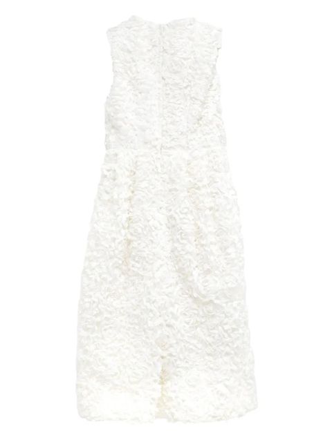 Comme Des Garçons floral-appliqué midi dress - White - zdjęcie produktu nr 2